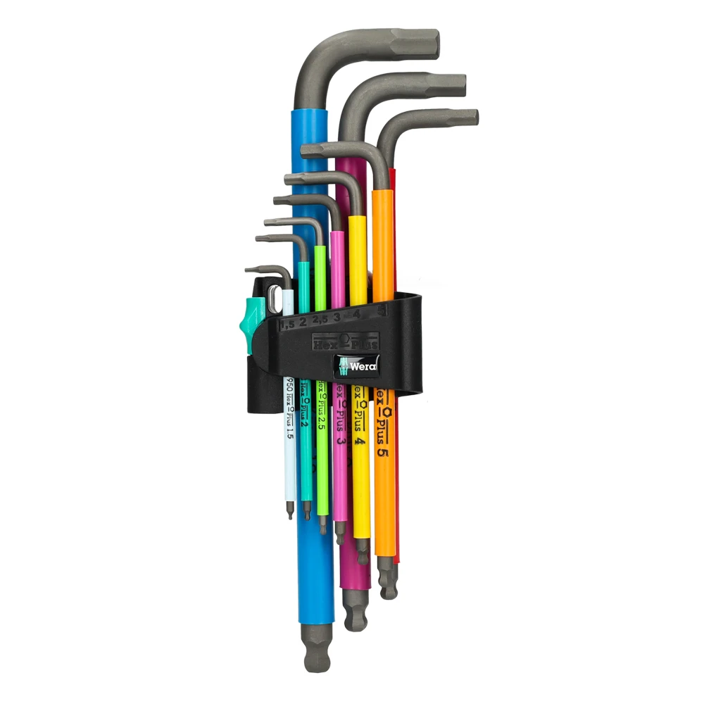 Miniatuur van Wera inbussleutelset stiftsleutel haaks met kogelkop Hex-Plus-Multicolour 1,5-10mm - 9-delig (05073593001)