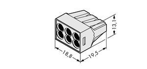 Miniatuur van Wago explosieveilige verbindingsklem 6-voudig 0,75-2,5 mm2 per 50 stuks (773-496)