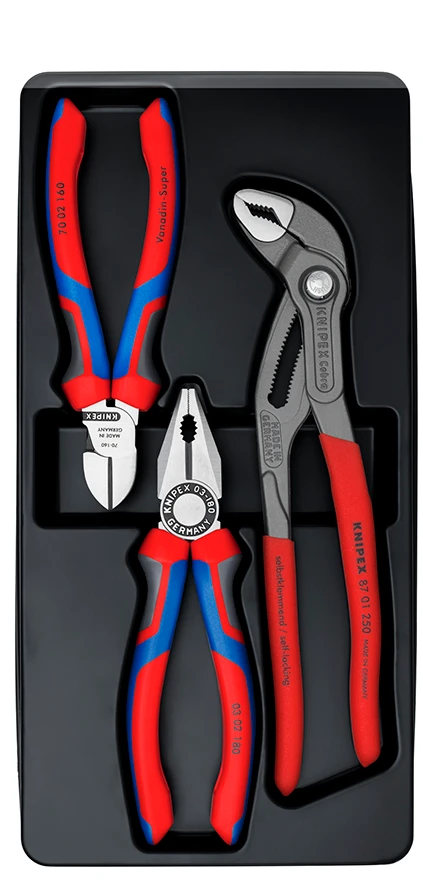 Miniatuur van KNIPEX tangenset met deels 3-comp comfort handgreep KNIPEXtend - 3-delig (002009V01)