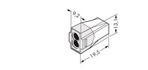Miniatuur van Wago steekklem 2-voudig 4mm2 wit per 100 stuks (773-602)