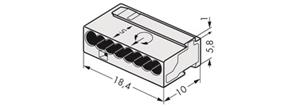 Miniatuur van Wago micro steekklem 8-voudig 0,6-0,8mm2 lichtgrijs per 50 stuks (243-308)