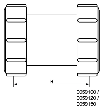 Miniatuur van McAlpine overgangsstuk PP voor lood naar PVC 1 1/2"x40mm - wit (0059150)