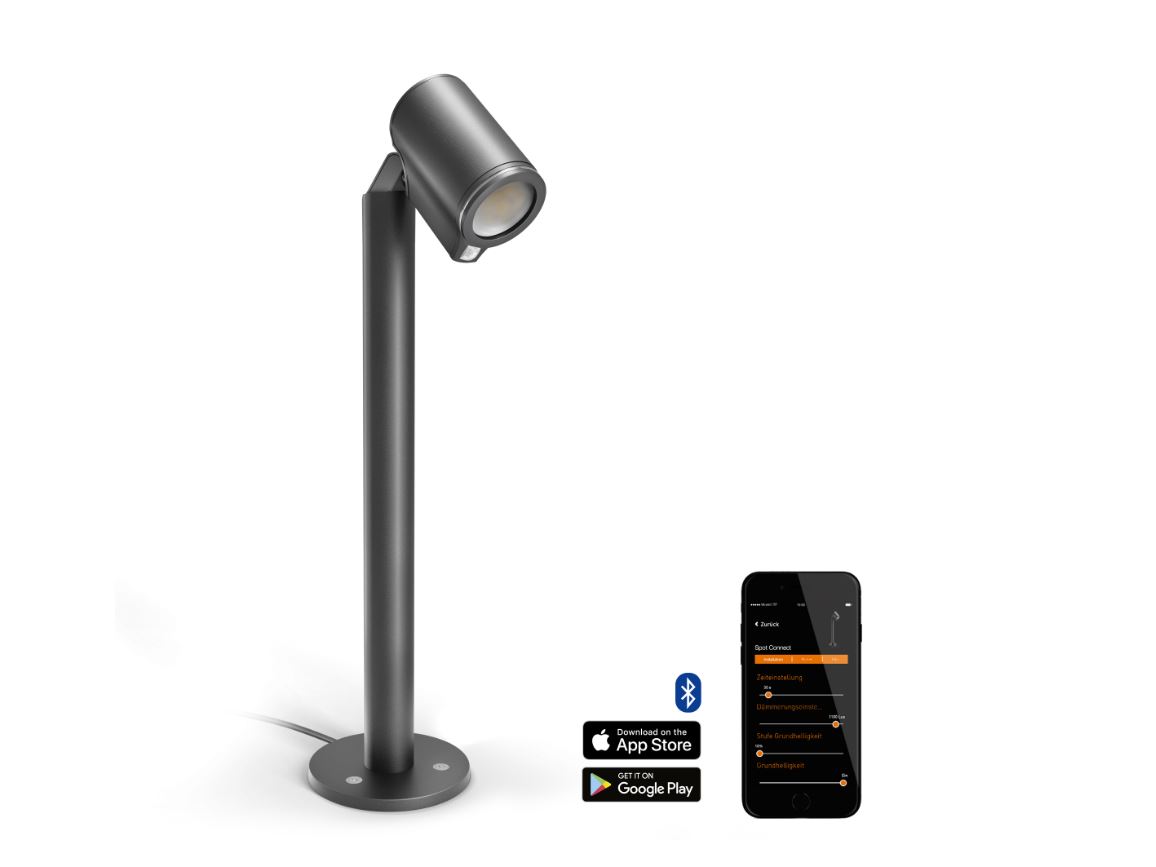 Miniatuur van STEINEL buitenspot met sensor en bluetooth Way S Connect 3000K 7W - antraciet (058661)
