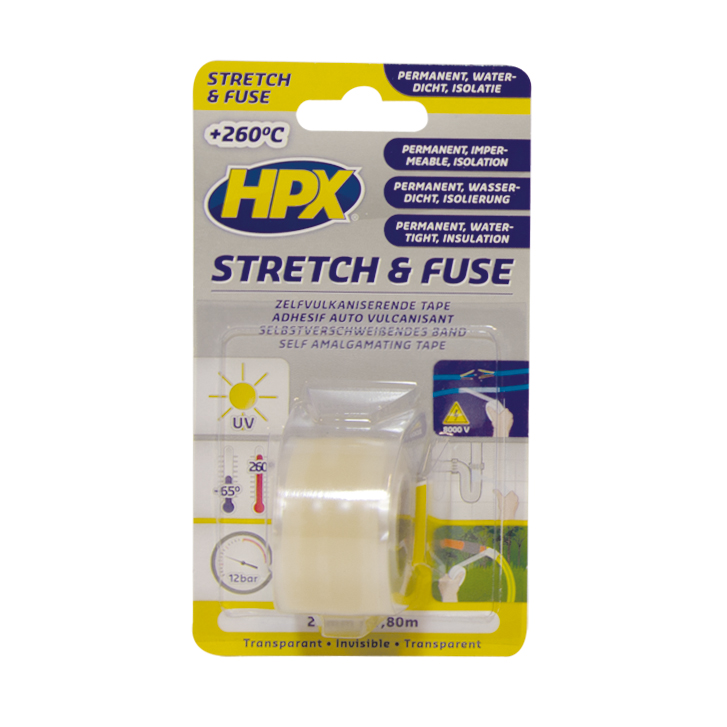 Miniatuur van HPX stretch & fuse 25mm x 1,8 meter transparant (SI12580)