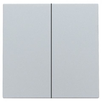 Miniatuur van Niko centraalplaat voor dubbele elektronische schakelaar of drukknop - Intense Sterling (121-31004)