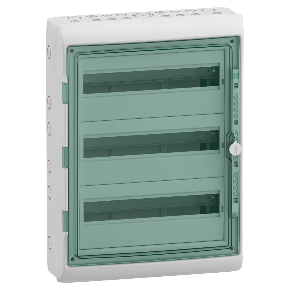 Miniatuur van Schneider Electric kaedra/mureva waterdichte zekeringkast met din-rail 3-rijen 18 modules (13986)