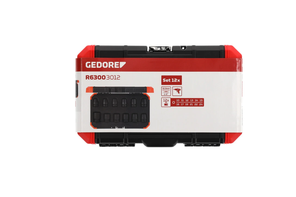 Miniatuur van GEDORE RED slagmoer dopsleutelset 1/2" 12-delig (R63003012)