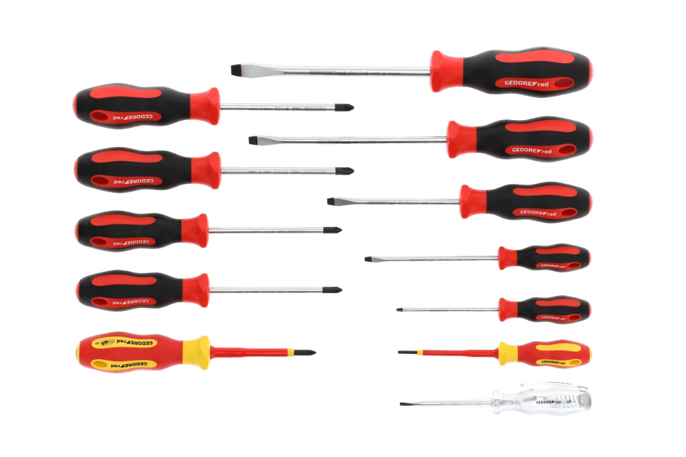 Miniatuur van GEDORE RED schroevendraaierset SL/PH/PZ 2-comp 12-delig (R38002012)
