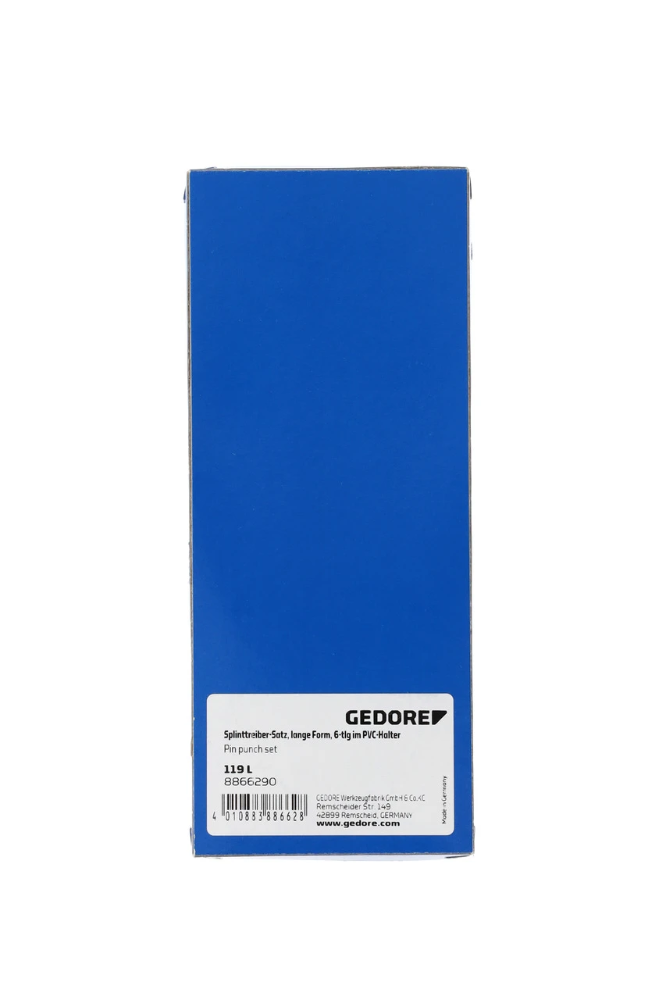 Miniatuur van GEDORE pendrijverset lang in PVC houder 6-delig (119 L)