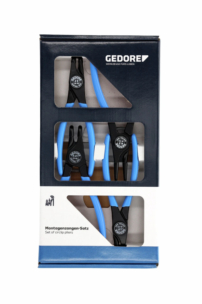 Miniatuur van GEDORE borgringtangenset 4-delig (S 8000)