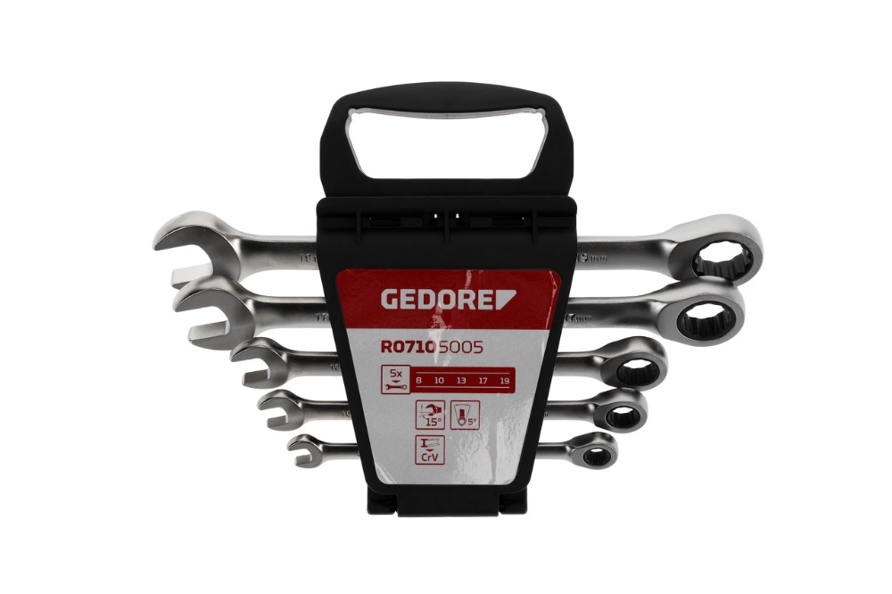 Miniatuur van GEDORE RED ringsratel steeksleutelset 8-19mm 5-delig (R07105005)