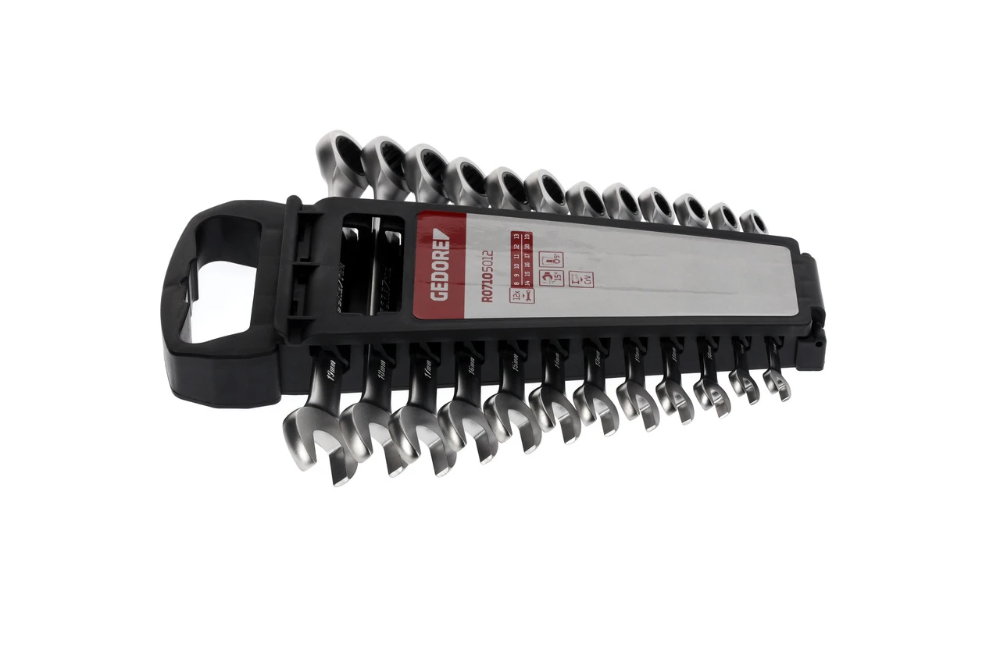 Miniatuur van GEDORE RED ringsratel steeksleutelset 8-19mm 12-delig (R07105012)