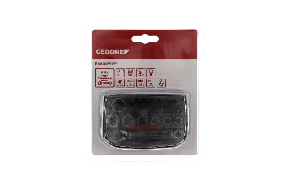 Miniatuur van GEDORE RED dopsleutelset 1/4" 6-13mm incl bitset 23-delig (R49005023)