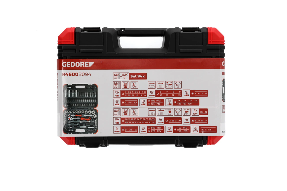 Miniatuur van GEDORE RED dopsleutelset 1/4" + 1/2" 94-delig (R46003094)