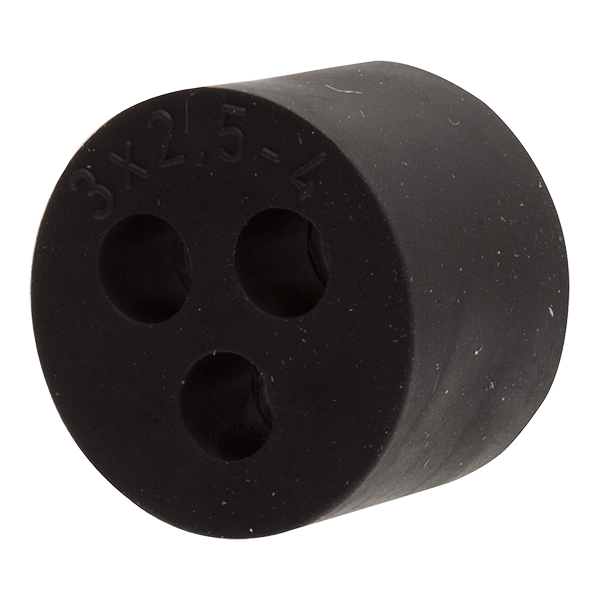 Miniatuur van Wiska inzetstuk 3-voudig M20 3x4 mm zwart per 25 stuks (10102023)