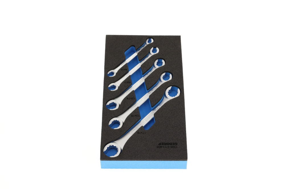 Miniatuur van GEDORE open ringsleutelset voor leidingen in CT module 5-delig (1500 CT1-400)