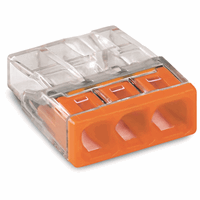 Miniatuur van Wago steekklem 3-voudig 0,5-2,5mm2 oranje per 100 stuks (2273-203)