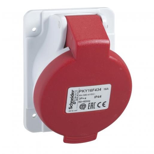 Miniatuur van Schneider-Merten CEE inbouw-stopcontact 5-polig 400V 6H 16A IP44 (PKY16F435)