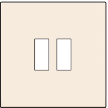 Miniatuur van Niko centraalplaat voor dubbele USB-A-lader - Original Cream (100-68001)