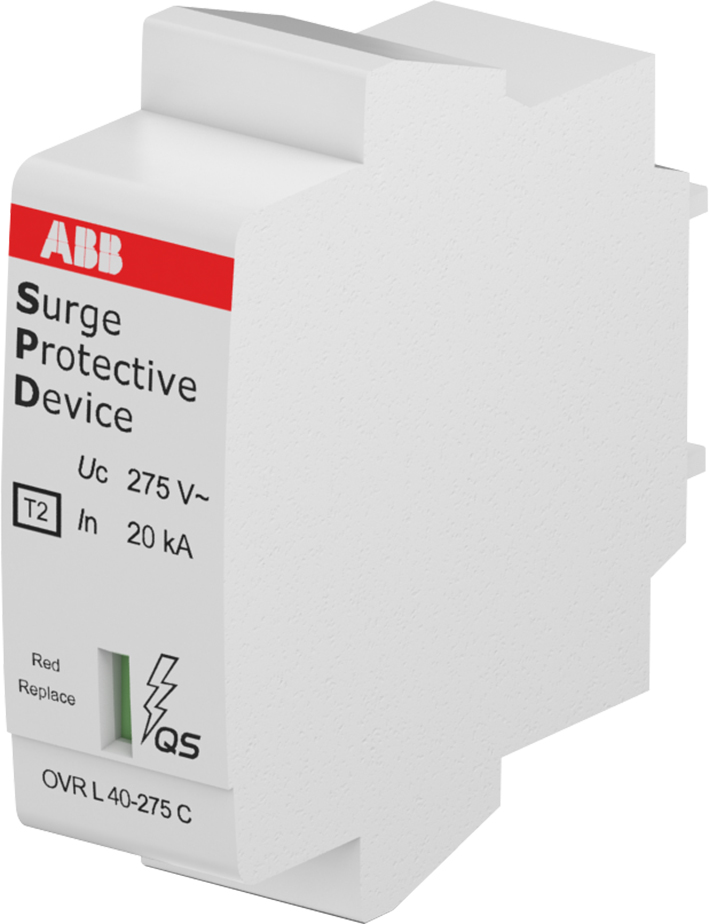Miniatuur van ABB overspanningsbeveiliging vervangingscartridge type 2 1P 20kA (OVR T2 40-275 C QS)