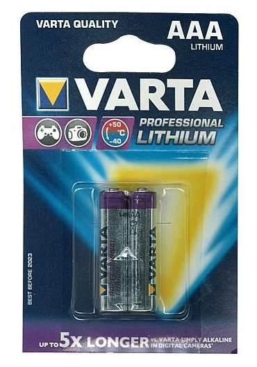 Miniatuur van Varta Ultra AAA Lithium LR03 1,5V per 2 stuks (371220)