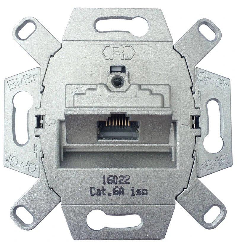 Miniatuur van Universele wandcontactdoos inbouw basiselement UTP 1-voudig Cat5e en Cat6 (39040)