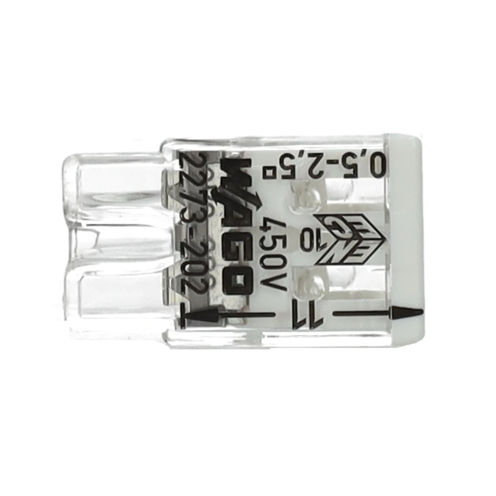 Miniatuur van Wago steekklem 2-voudig 0,5-2,5mm2 wit per 100 stuks (2273-202)
