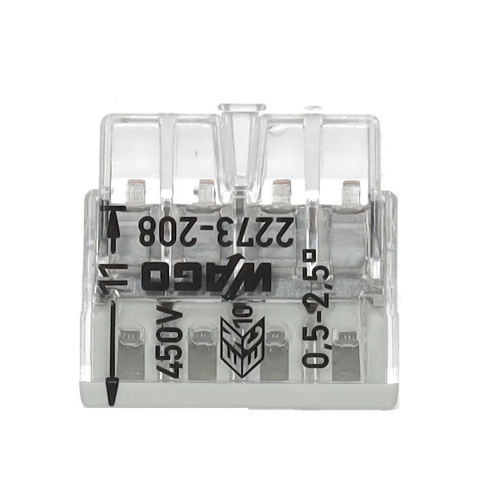 Miniatuur van Wago steekklem 8-voudig 0,5-2,5mm2 per 50 stuks (2273-208)
