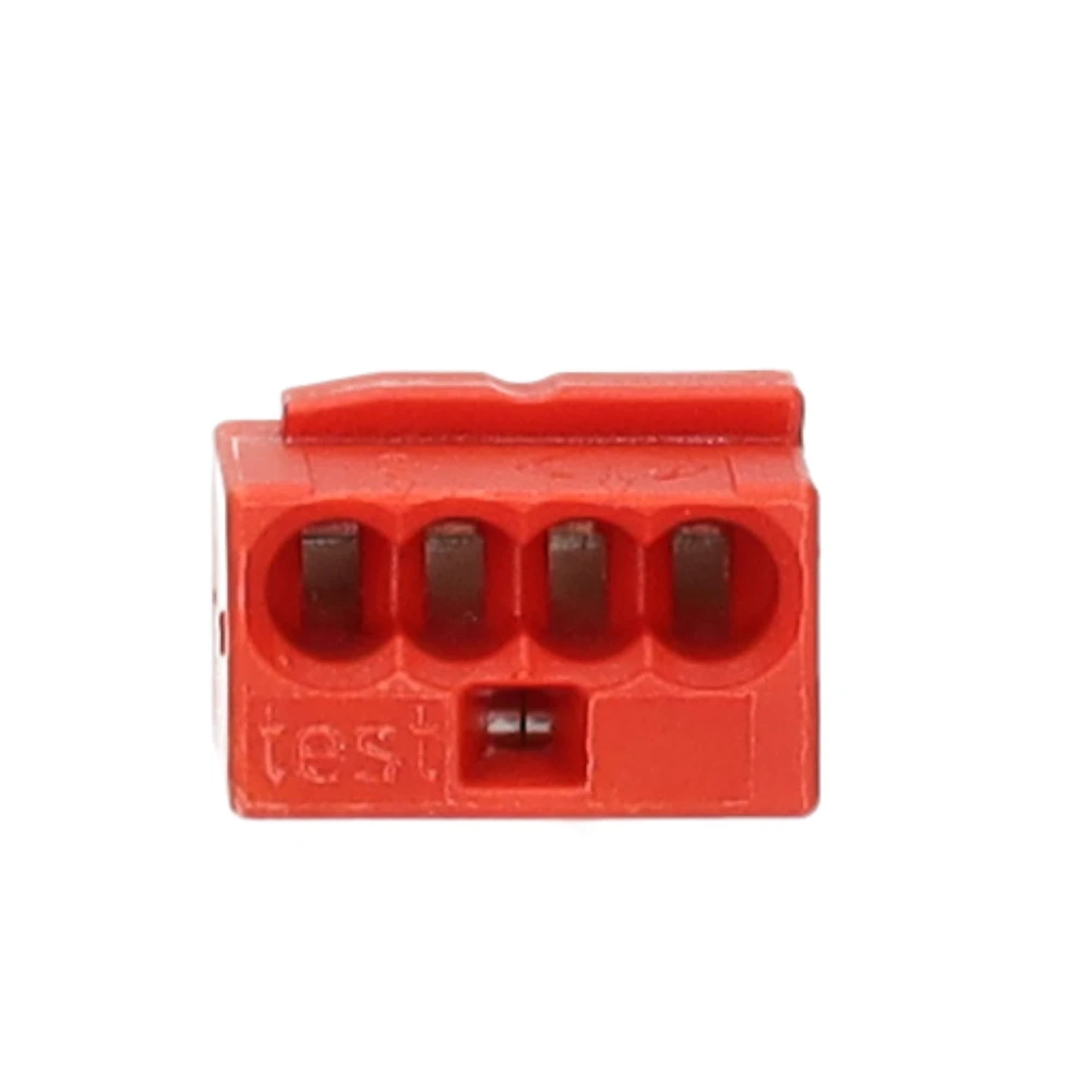 Miniatuur van Wago micro steekklem 4-voudig 0,6-0,8mm2 rood per 100 stuks (243-804)