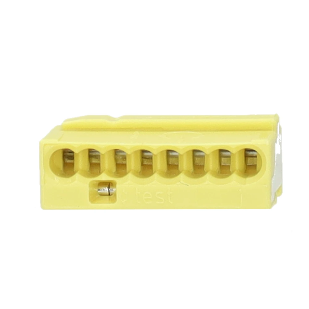 Miniatuur van Wago micro steekklem 8-voudig 0,6-0,8mm2 geel per 50 stuks (243-508)