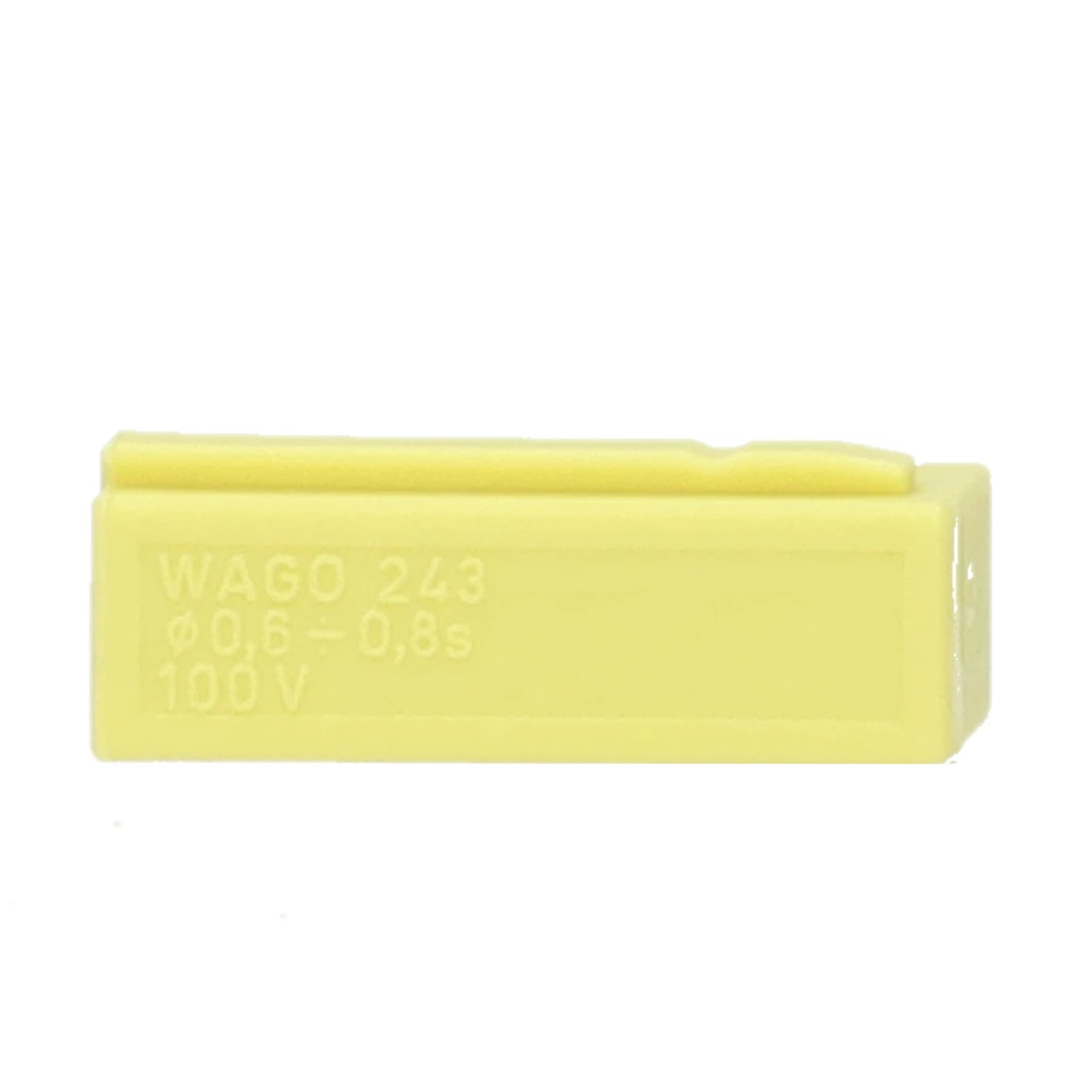 Miniatuur van Wago micro steekklem 8-voudig 0,6-0,8mm2 geel per 50 stuks (243-508)