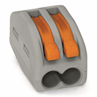 Miniatuur van Wago steekklem 2-voudig 2,5mm2 met hendels per 50 stuks (222-412)