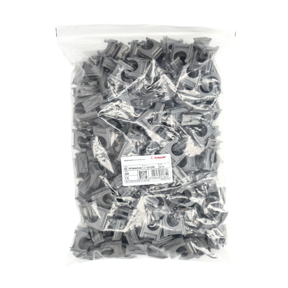 Miniatuur van Schnabl EC19 buisbeugel 18.5-19.5mm - donker grijs per 200 stuks (31061/200)