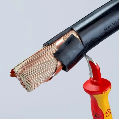 Miniatuur van KNIPEX kabelmes met glijschoen 180mm VDE (9855)