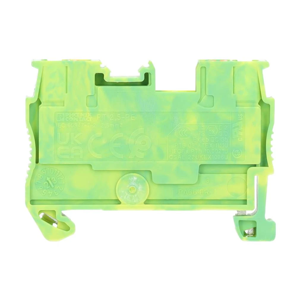 Miniatuur van Phoenix Contact rijgklem met push-in aansluiting 1,5 mm² - groen/geel (PT 1,5/S-PE)