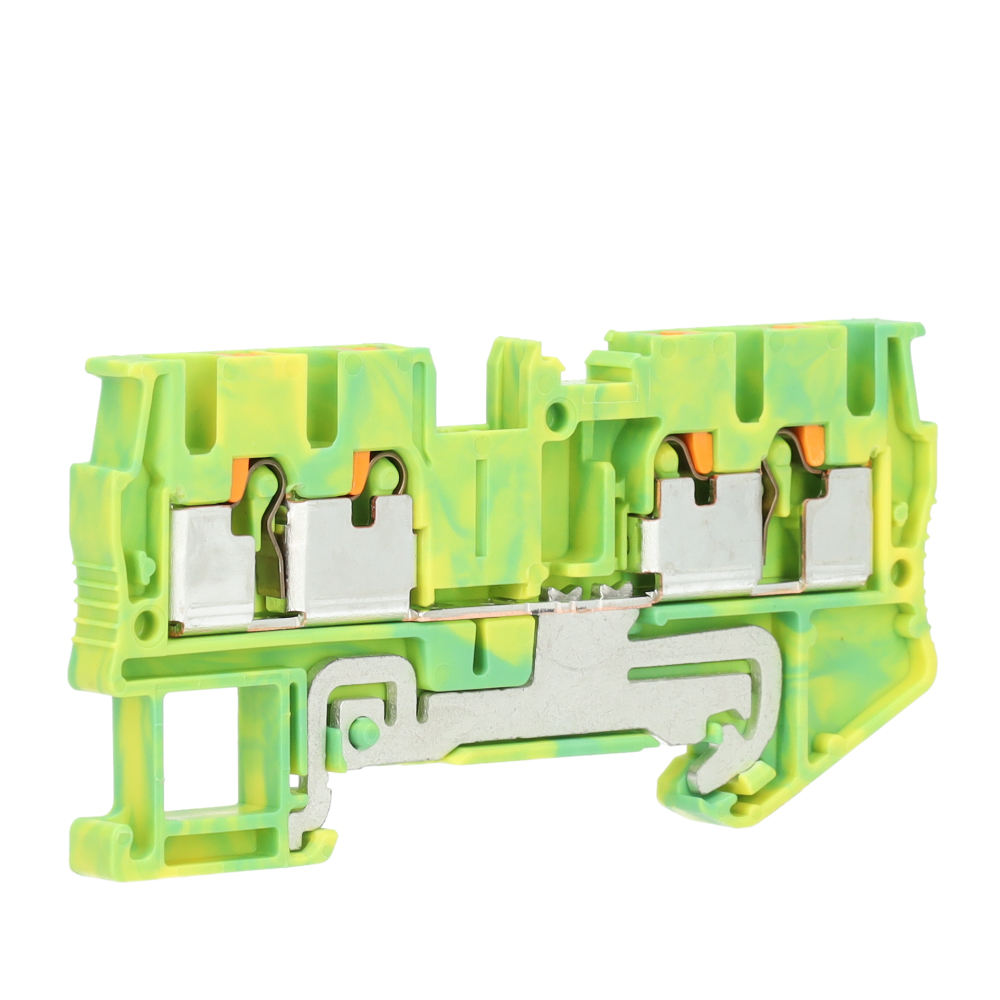Miniatuur van Phoenix Contact rijgklem 4 klemposities met push-in aansluiting 4 mm² - groen/geel (PT 4-QUATTRO-PE)