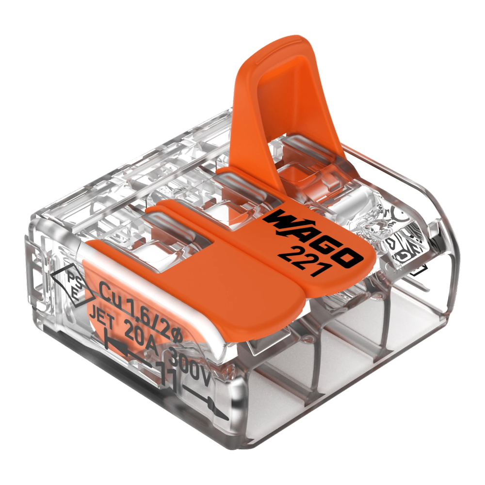 Miniatuur van Wago steekklem 3-voudig 4mm2 per 50 stuks (221-413)