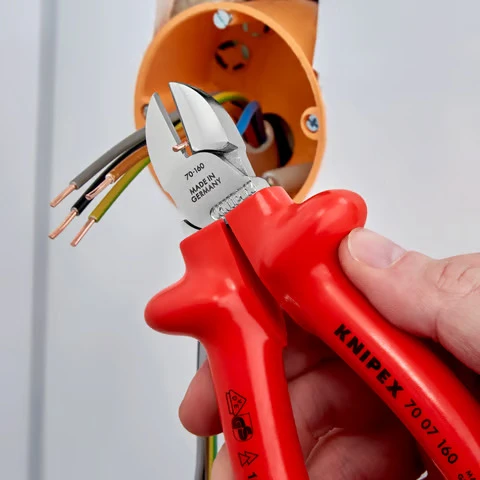 Miniatuur van KNIPEX zijkniptang VDE verchroomd 160mm (7007160)