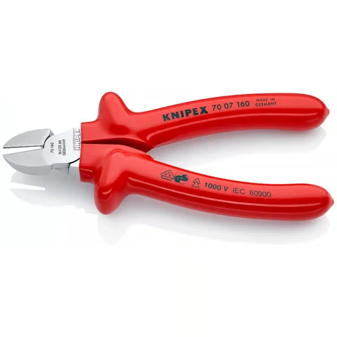 Miniatuur van KNIPEX zijkniptang VDE verchroomd 160mm (7007160)