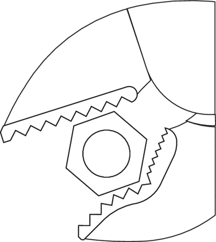 Miniatuur van GEDORE universele griptang Super137 gebogen bek 175mm (137 7)