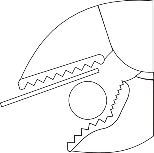 Miniatuur van GEDORE universele griptang Super137 gebogen bek 175mm (137 7)