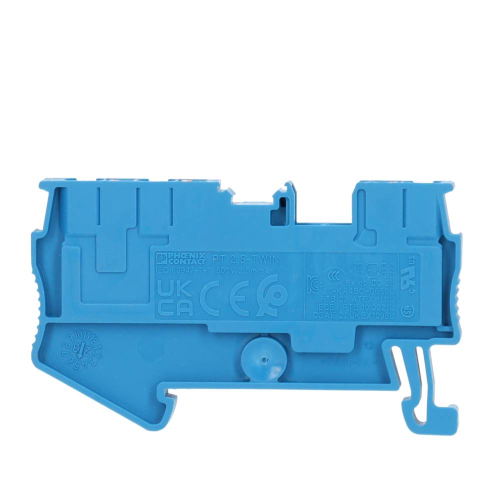Miniatuur van Phoenix Contact twin rijgklem met push-in aansluiting 2,5 mm² - blauw (PT 2,5-TWIN BU)