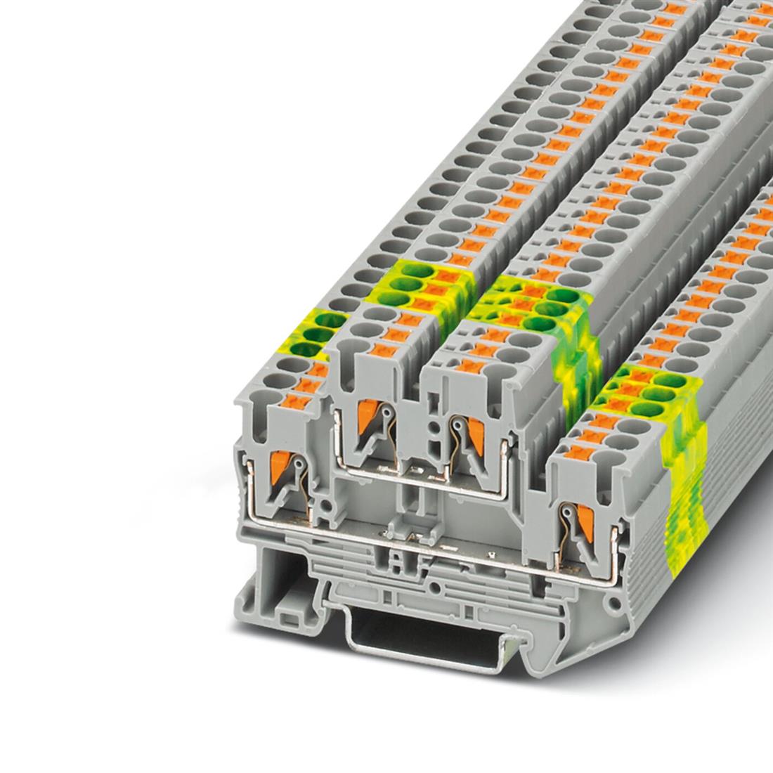 Miniatuur van Phoenix Contact twee-etage rijgklem met push-in aansluiting 2,5 mm² - groen/geel (PTTB 2,5-PE)