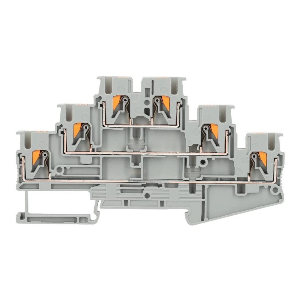 Miniatuur van Phoenix Contact meeretage rijgklem met push-in aansluiting 1,5 mm² - grijs (PT 1,5/S-3L)