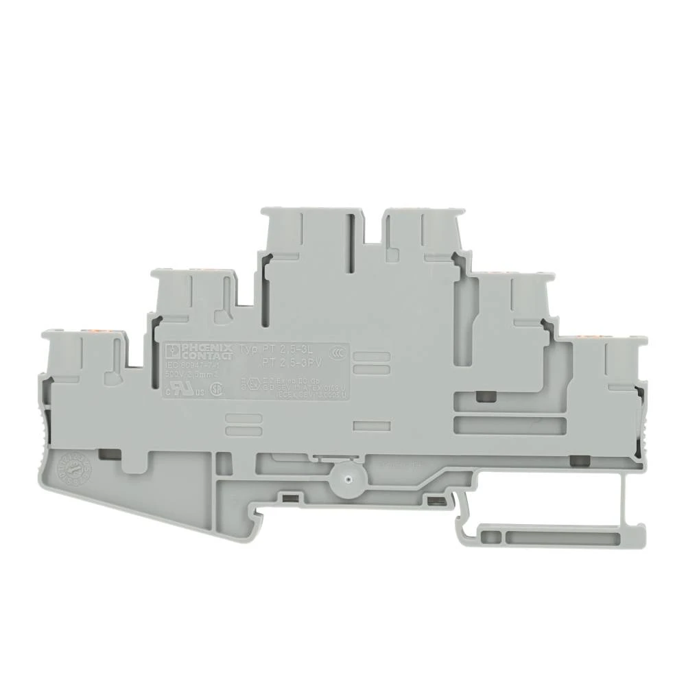Miniatuur van Phoenix Contact meeretage rijgklem met push-in aansluiting 1,5 mm² - grijs (PT 1,5/S-3L)