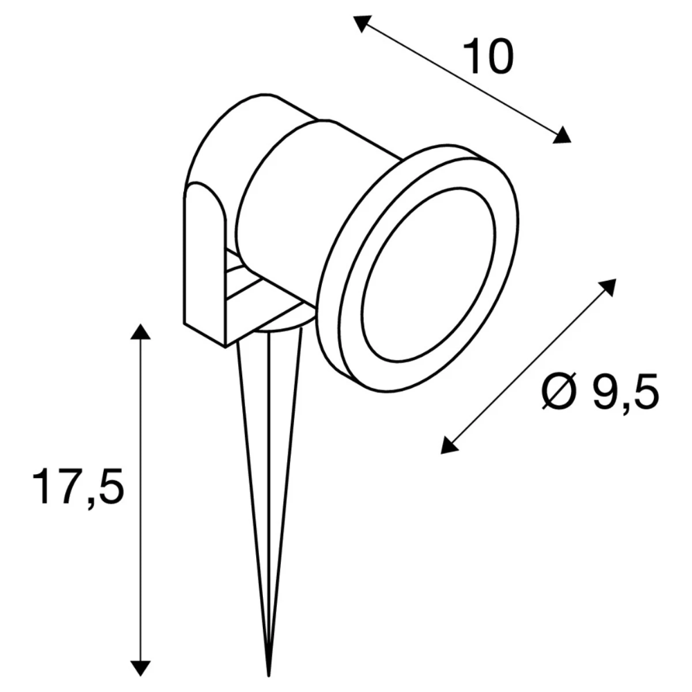 Miniatuur van SLV buitenspot 95mm 35W IP65 (227418)