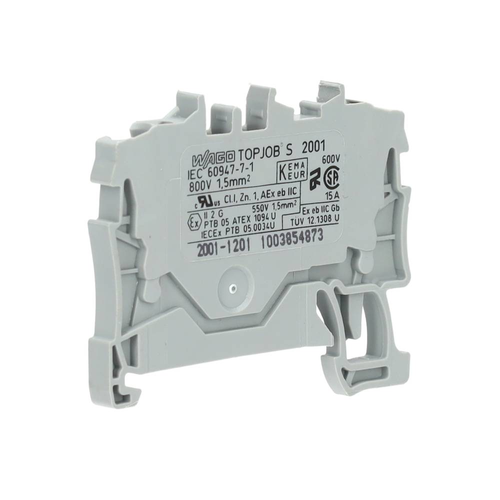 Miniatuur van Wago rijgklem 2-draads 2,5 mm grijs (2002-1201)