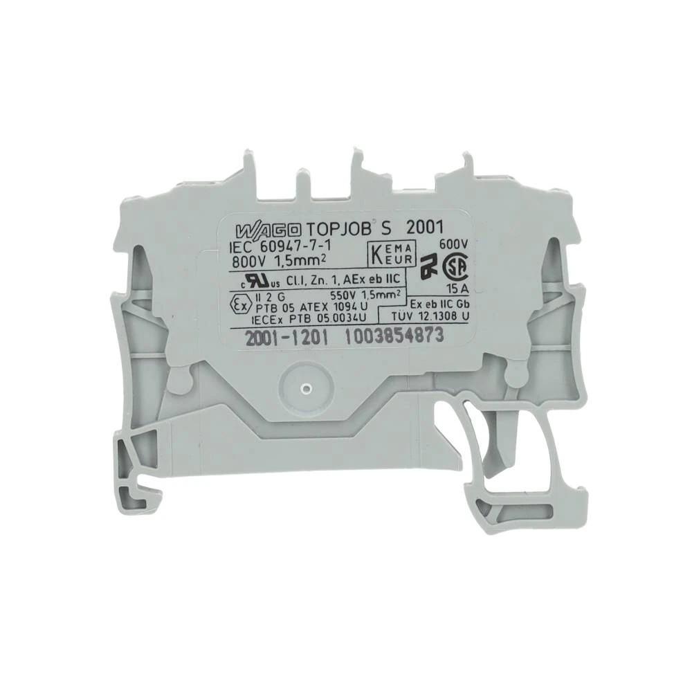 Miniatuur van Wago rijgklem 2-draads 2,5 mm grijs (2002-1201)