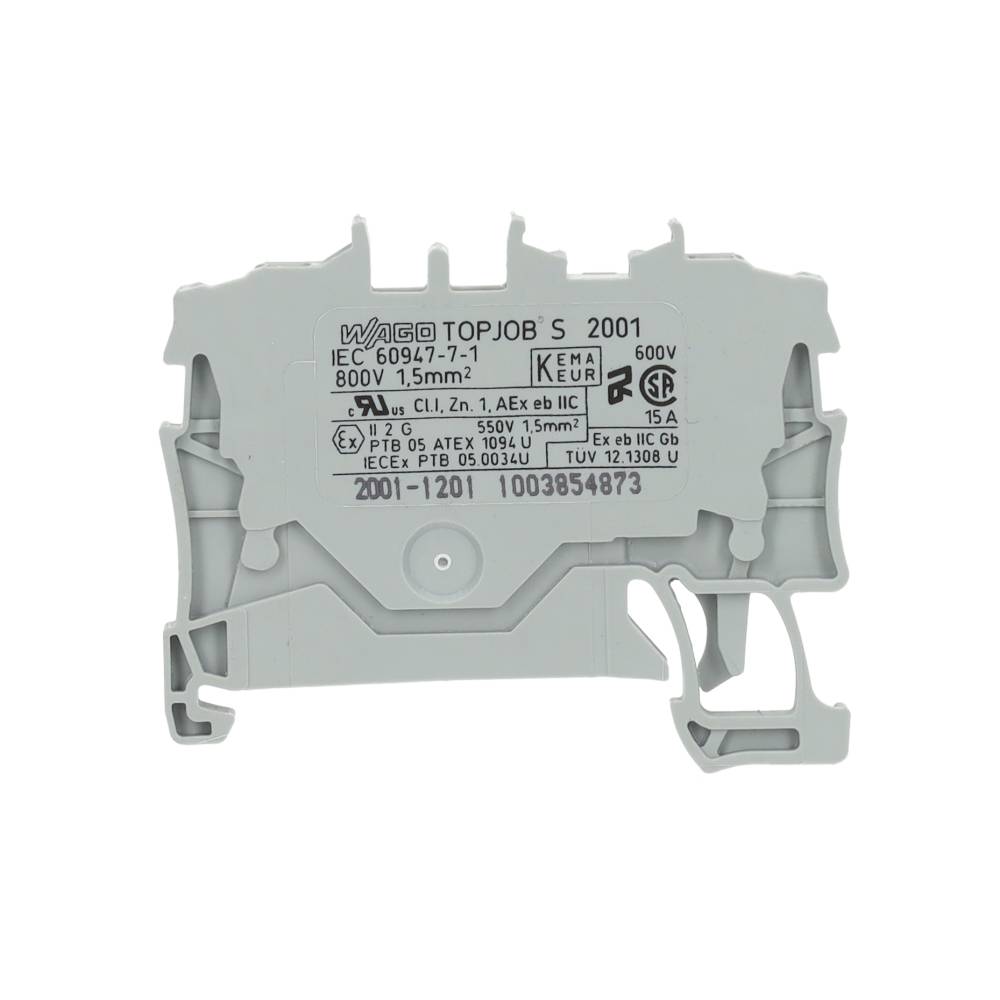 Miniatuur van Wago rijgklem 2-draads 2,5 mm grijs (2002-1201)