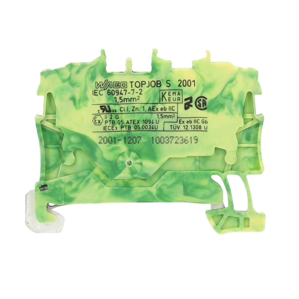 Miniatuur van Wago aardklem 2-draads 2,5 mm groen/geel (2002-1207)